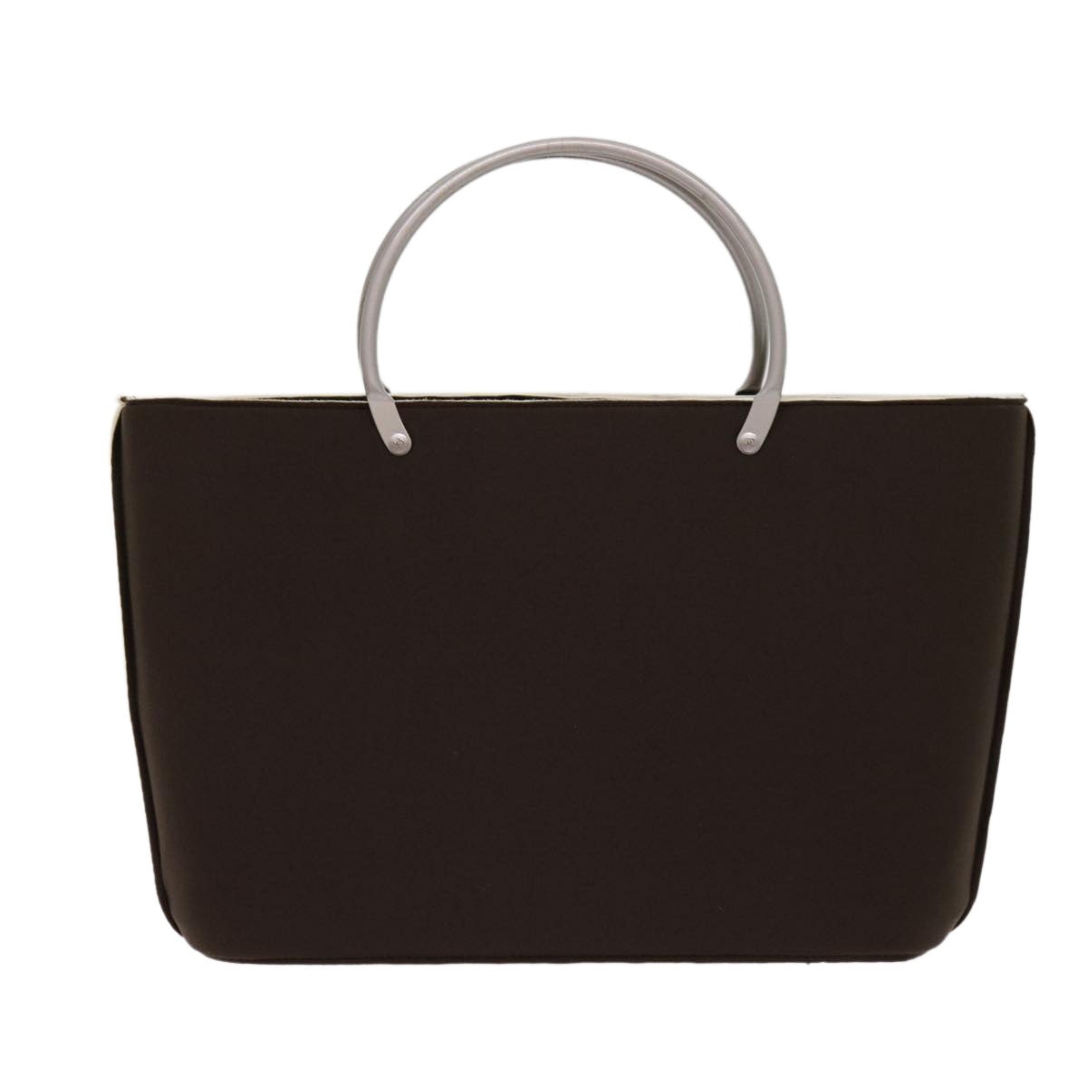 CHANEL Hand Bag Nylon Brown CC - 2