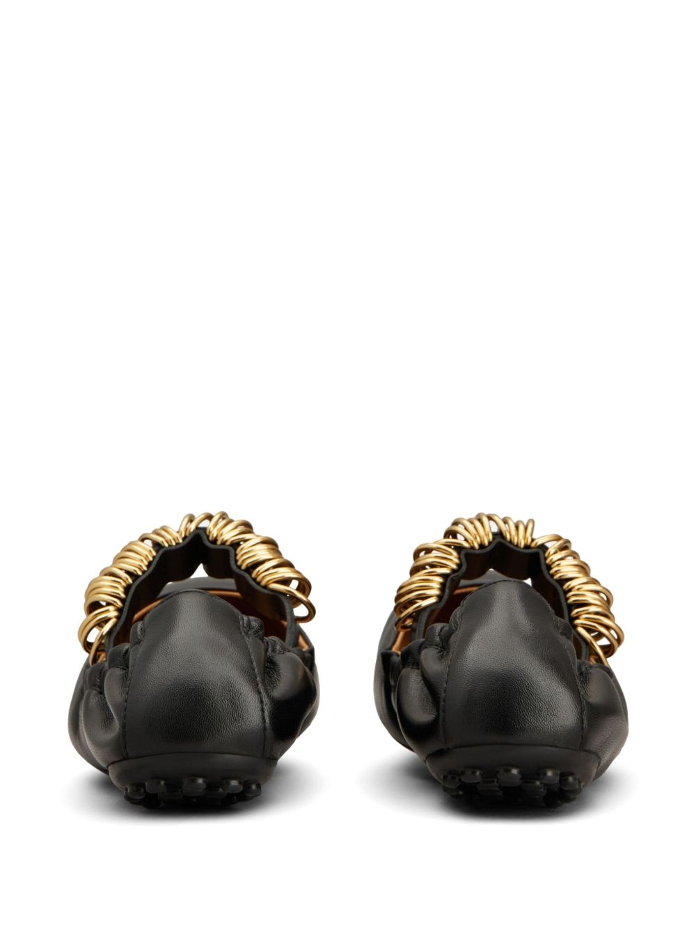 ring-detail ballerina shoes - 3