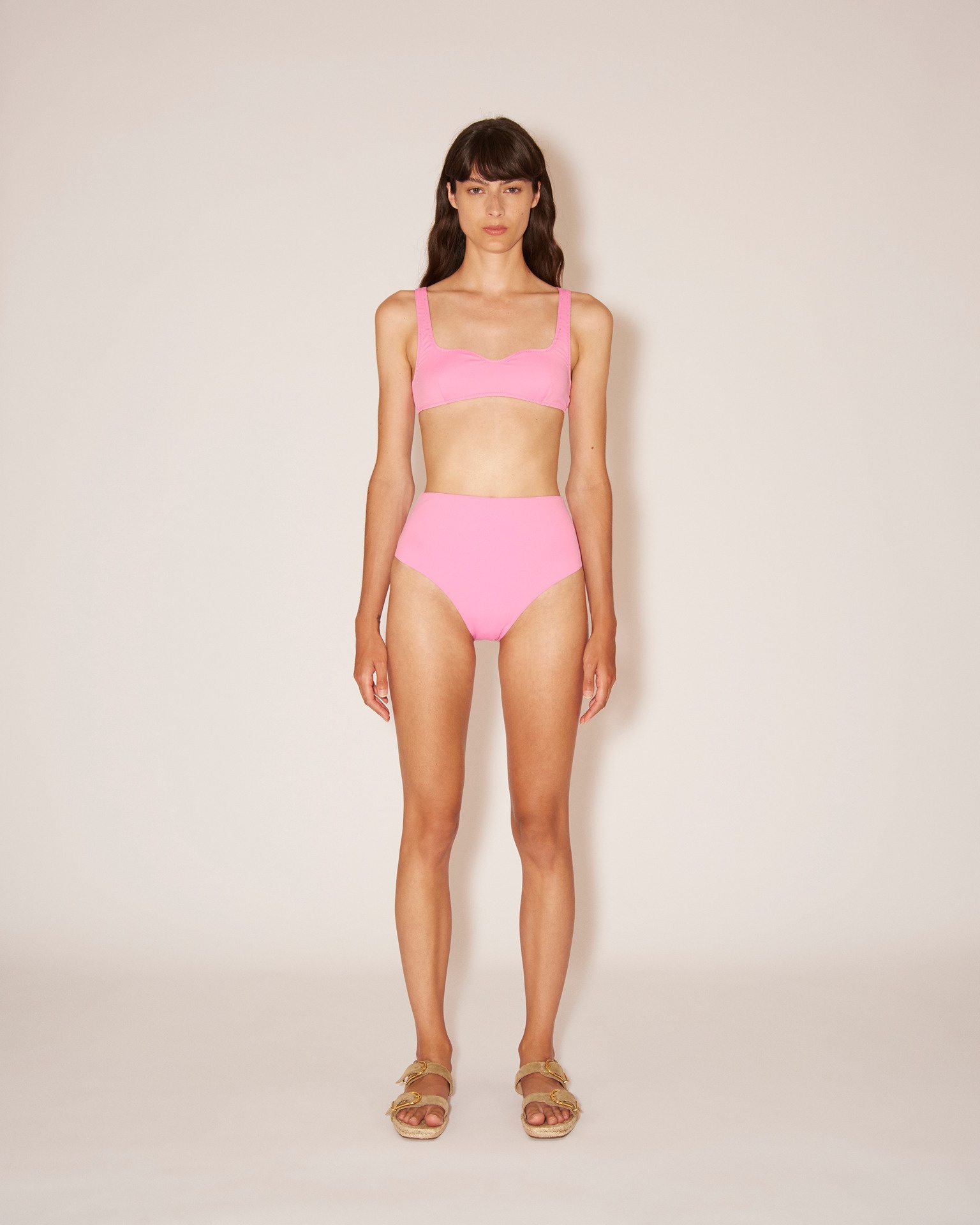 BENTE - Matte stretch high cut briefs - Pink - 2