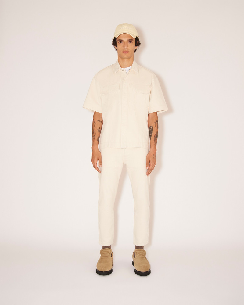 Nanushka NIKO - Upcycled denim shirt - Ecru outlook