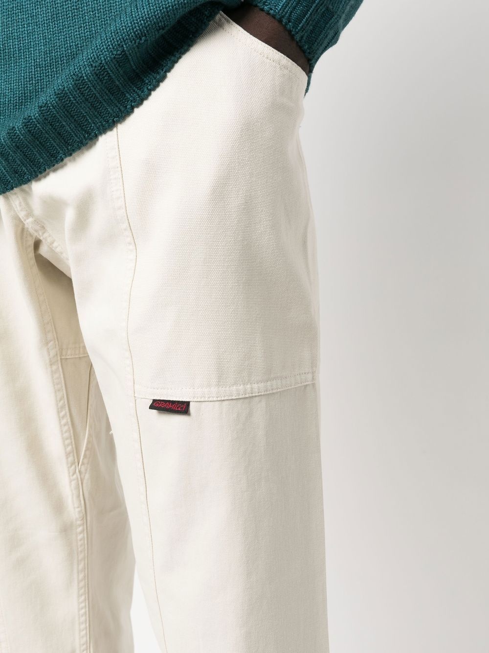 two-pocket buckled straight trousers - 5
