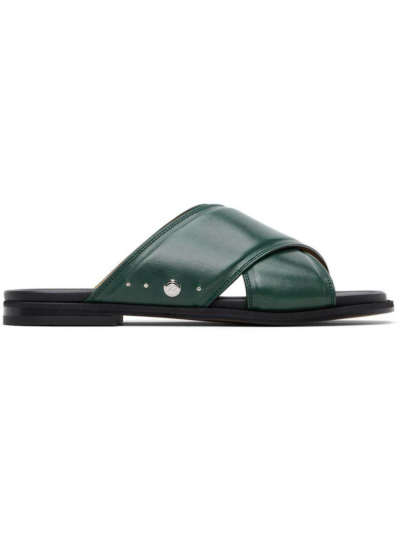 Green Tabi Numbers Crossed Sandals 1