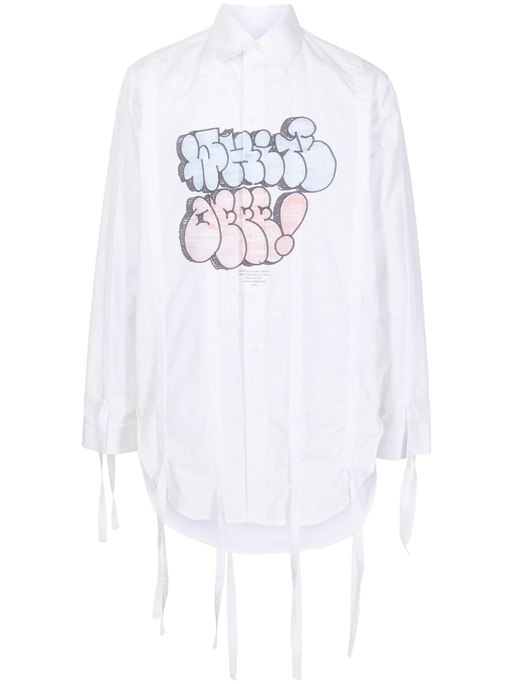 graffiti logo-print shirt - 1