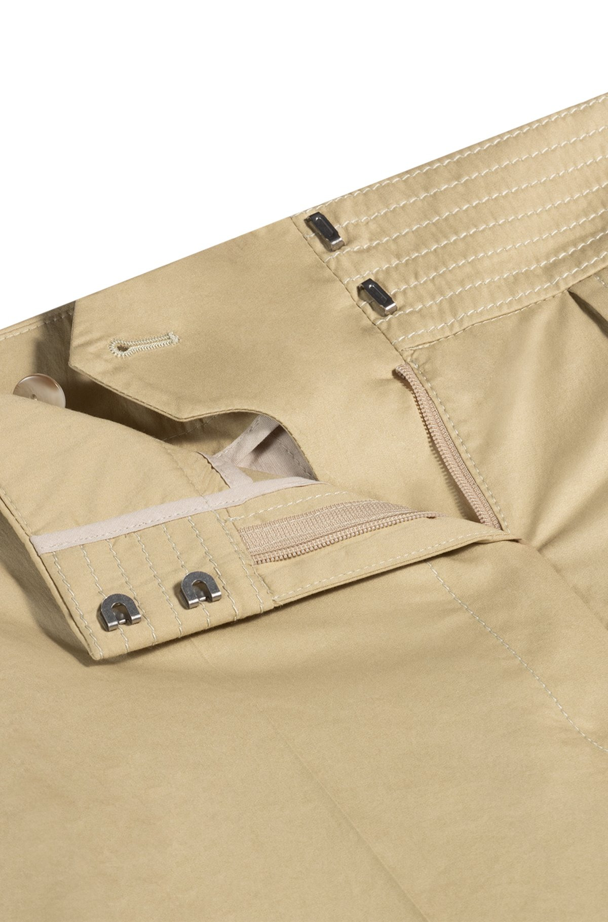 HIGH-WAISTED REGULAR-FIT TROUSERS IN AIRY STRETCH COTTON - 6