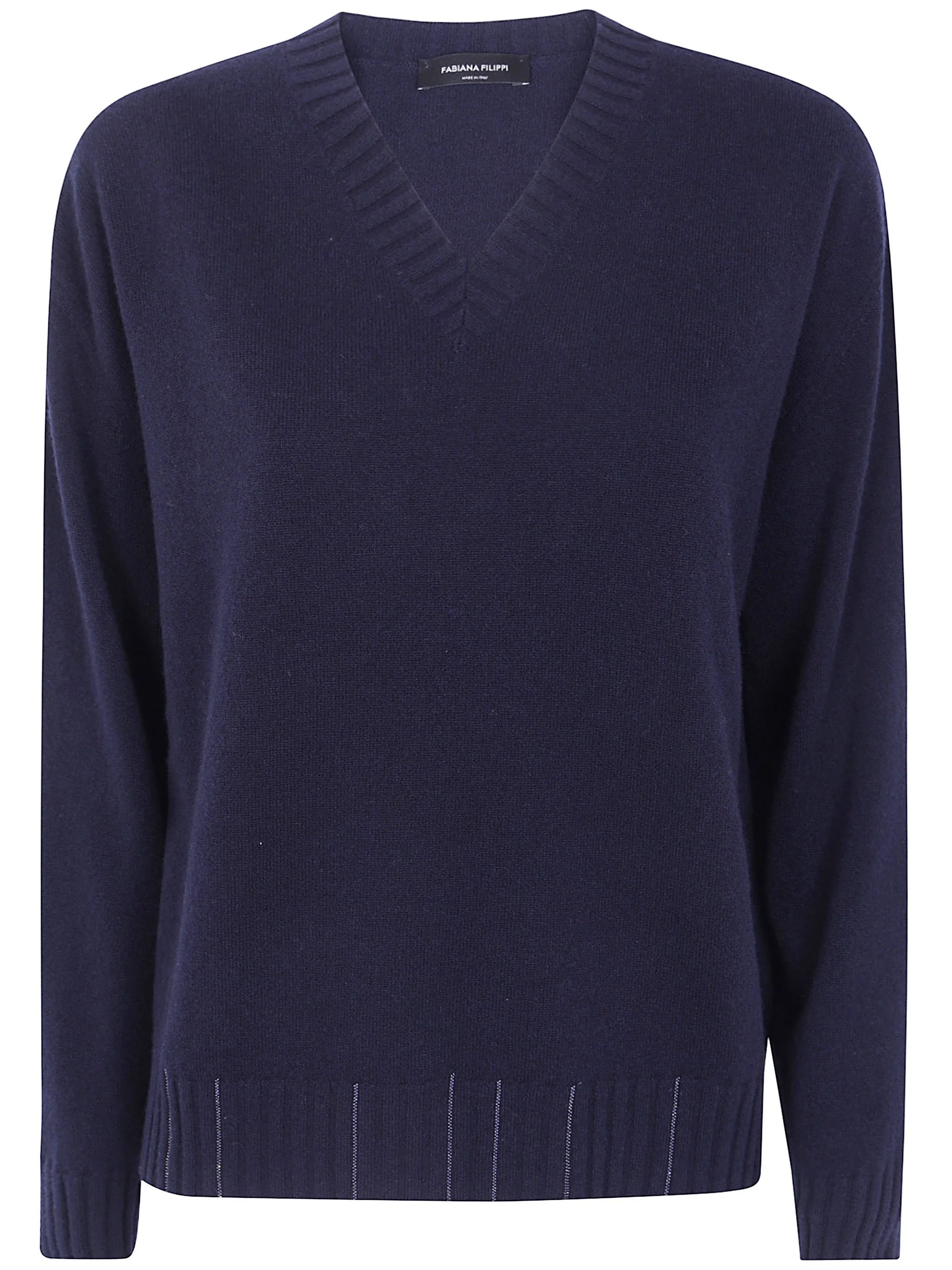 Sweater V Neck "Mad216f015.M281 5146 Night Blue" - 1