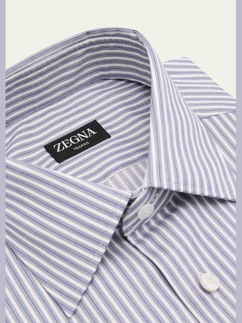 ZEGNA Men's Trofeo Cotton Multi-Stripe Dress Shirt outlook