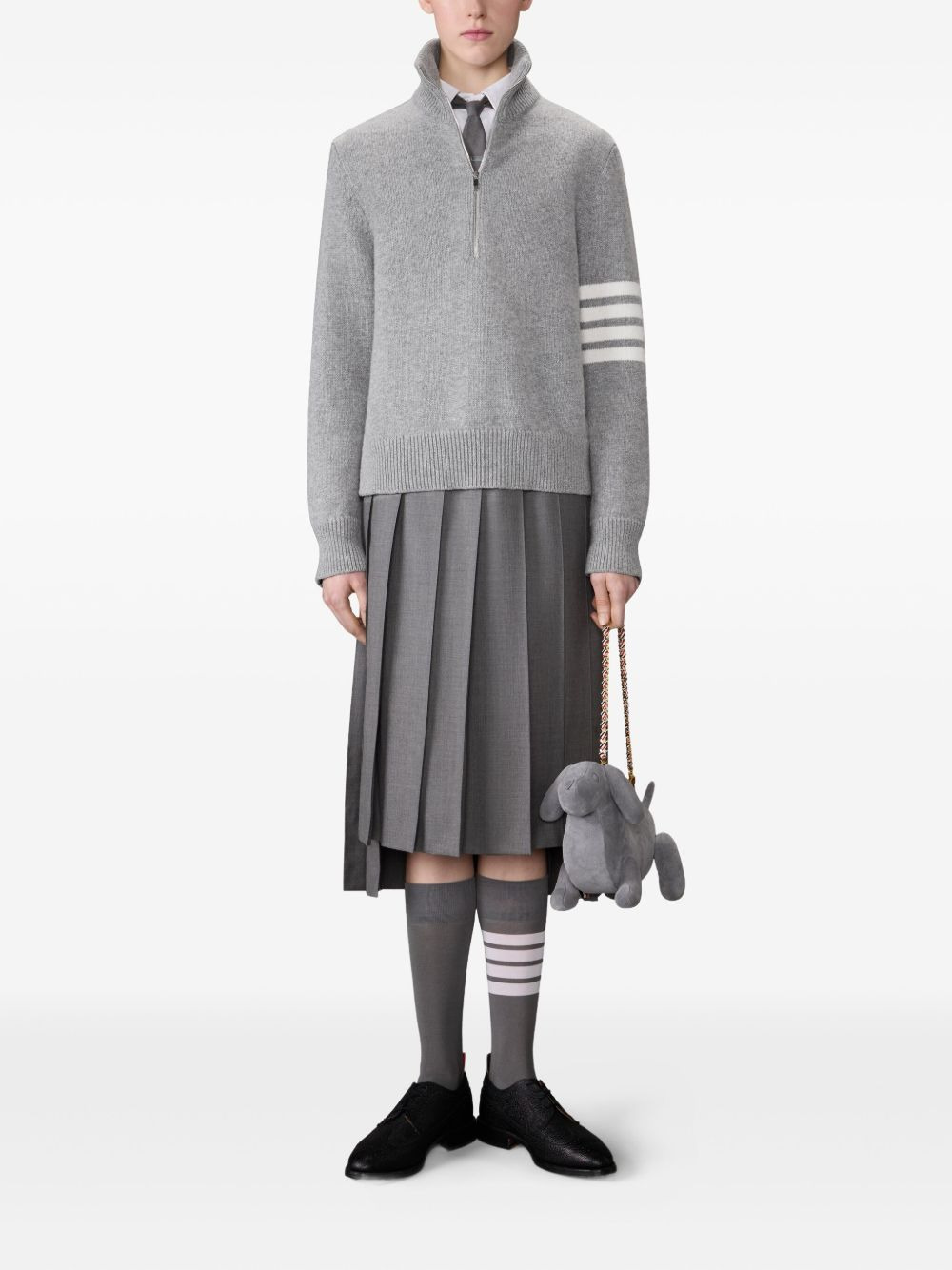 four-bar stripe high-neck sweater - 2