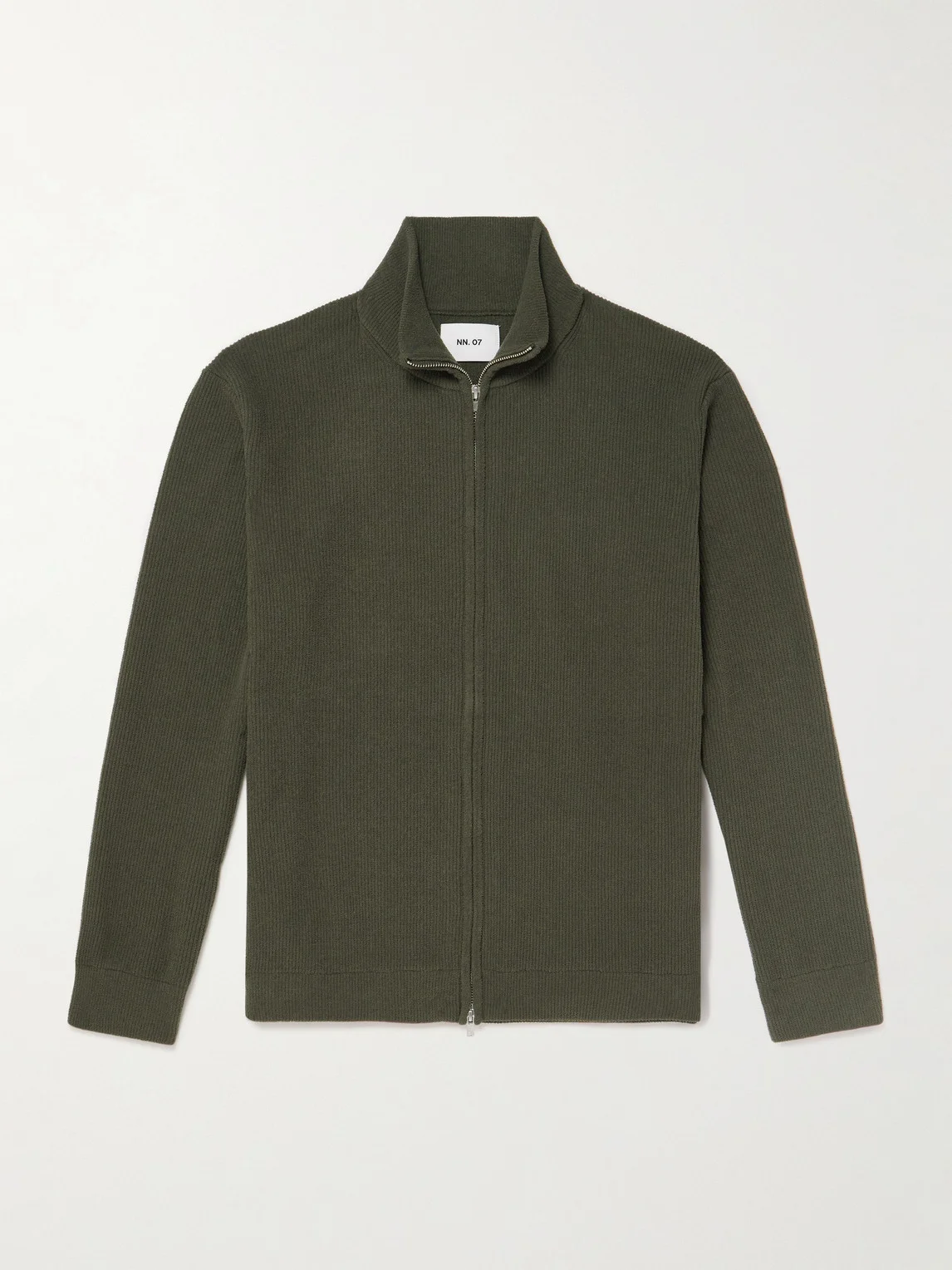 Danny 6429 Ribbed Bouclé Zip-Up Cardigan - 1