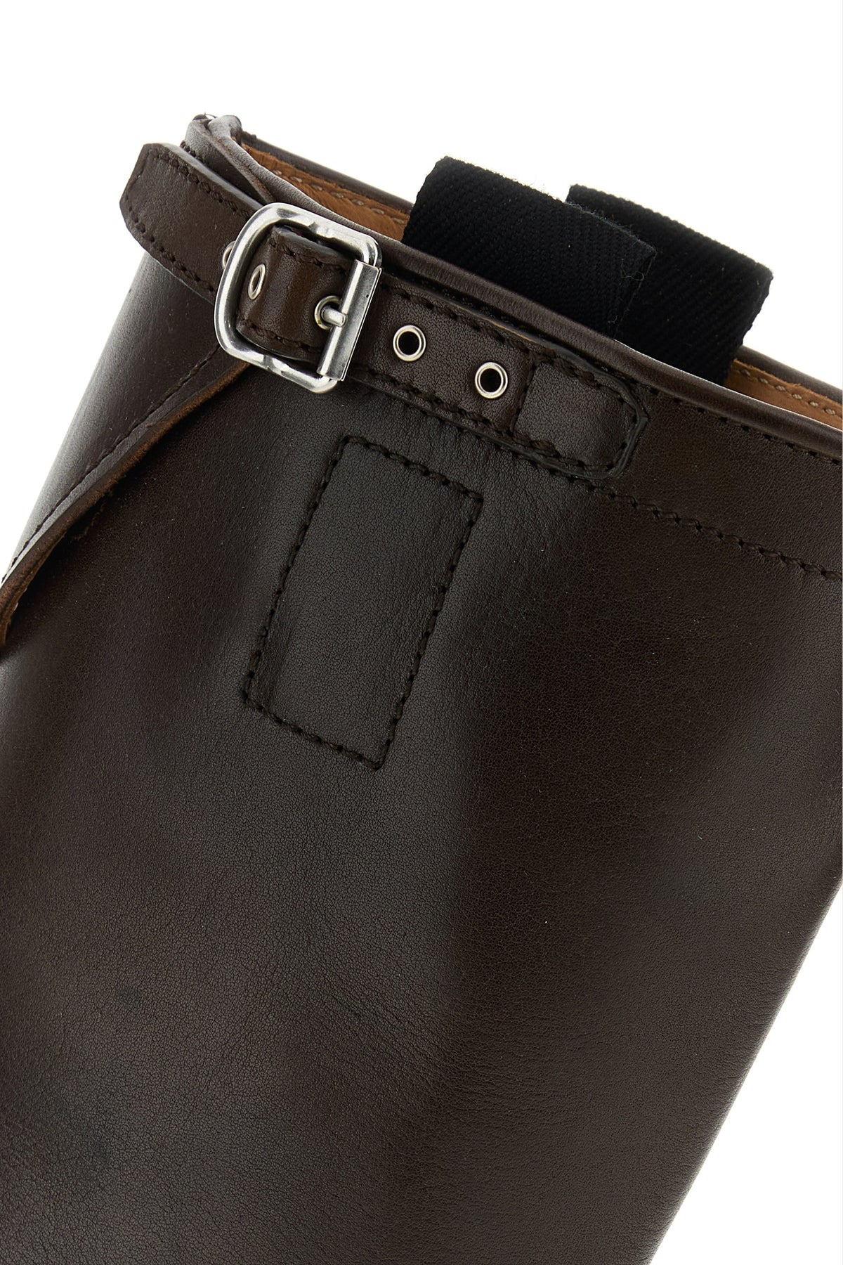 Dark brown leather boots - 4