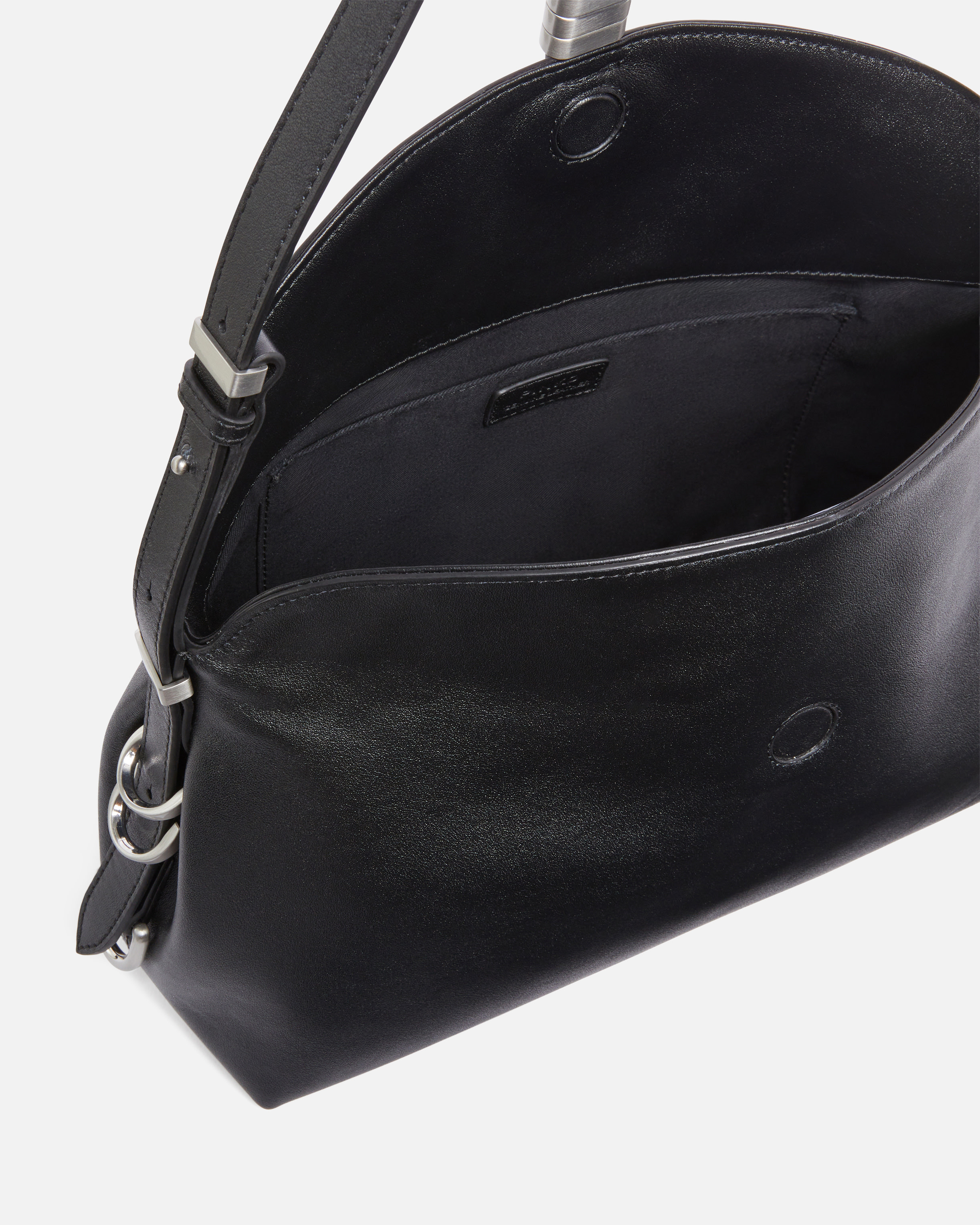MEDIUM LEATHER SADDLE BAG BAGUETTE SHOULDER BAG - 4