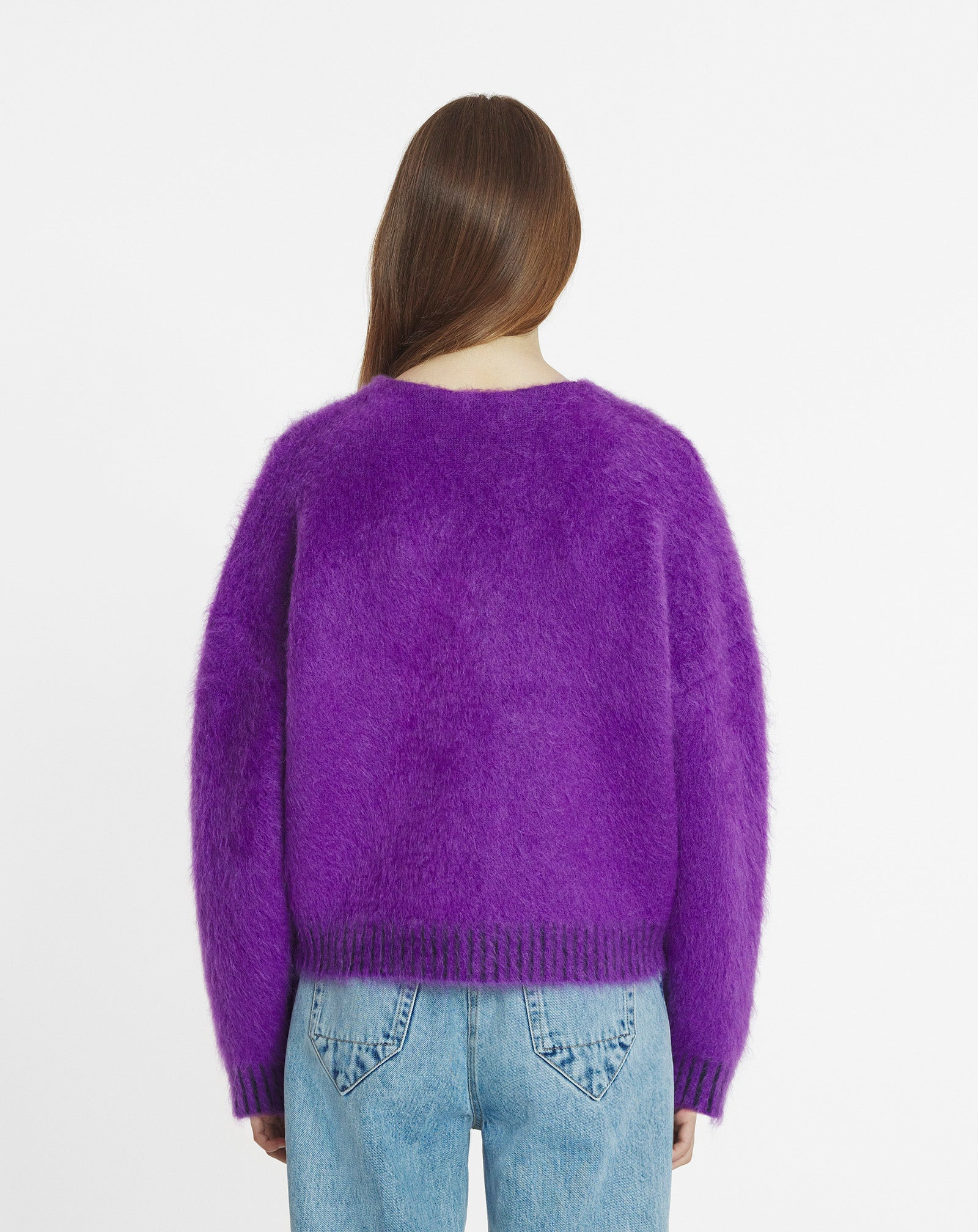BRUSHED MOHAIR CARDIGAN - 4