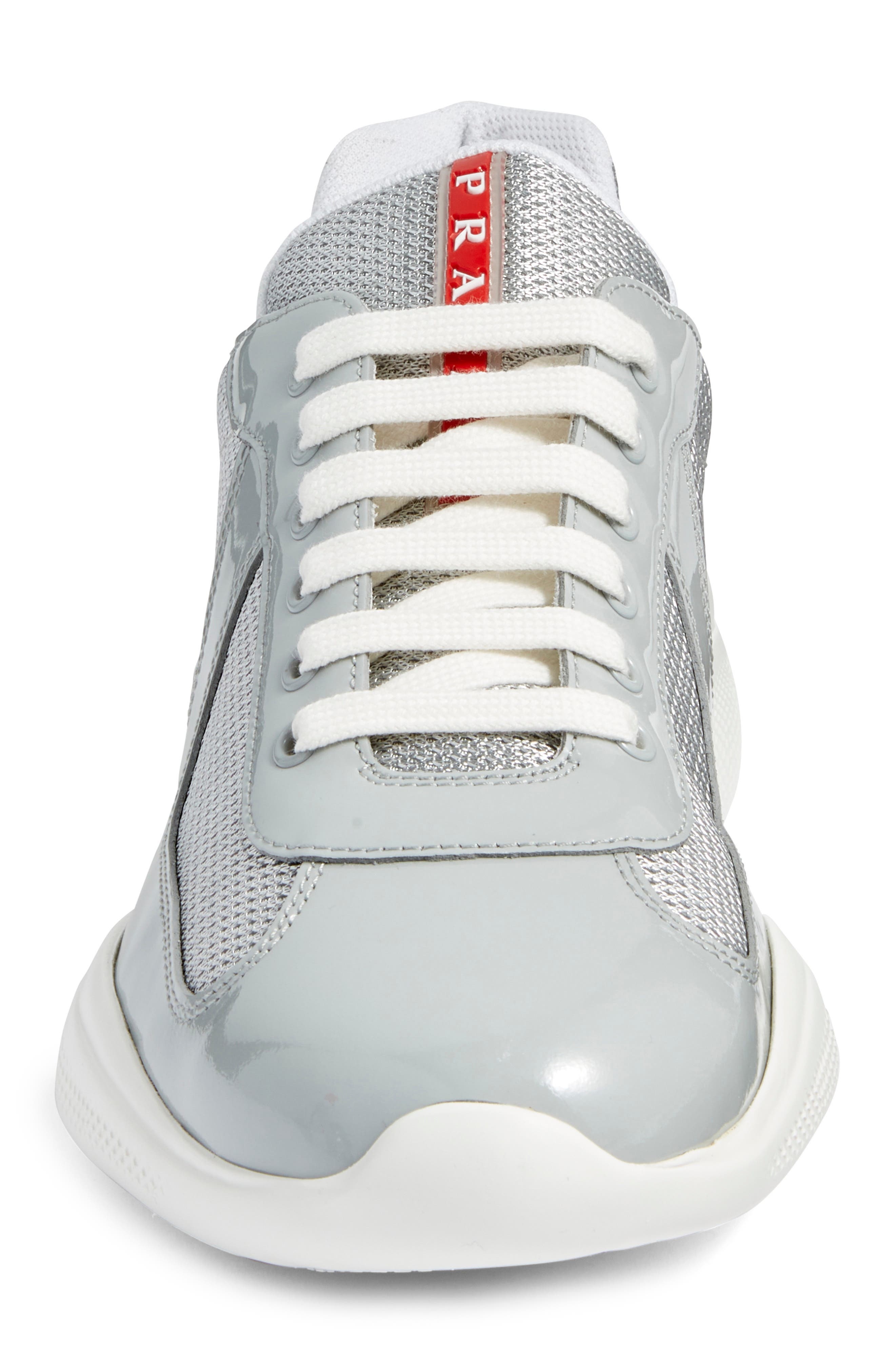 Prada America's Cup Sneaker in Perla/Argento at Nordstrom - 4