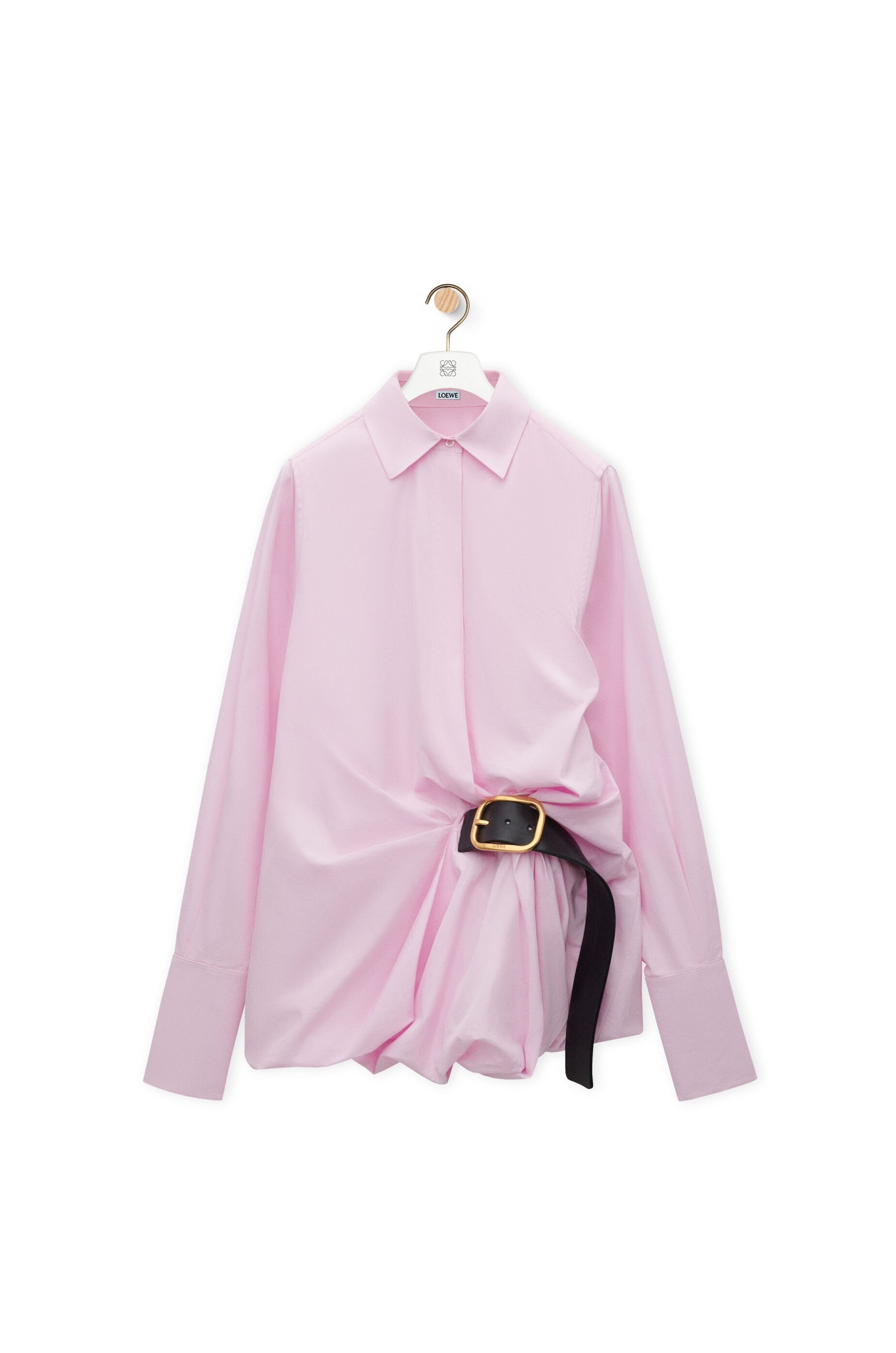 Belted shirt in cotton - 1