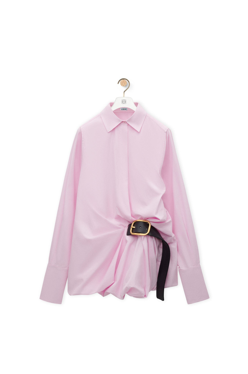Belted shirt in cotton 1