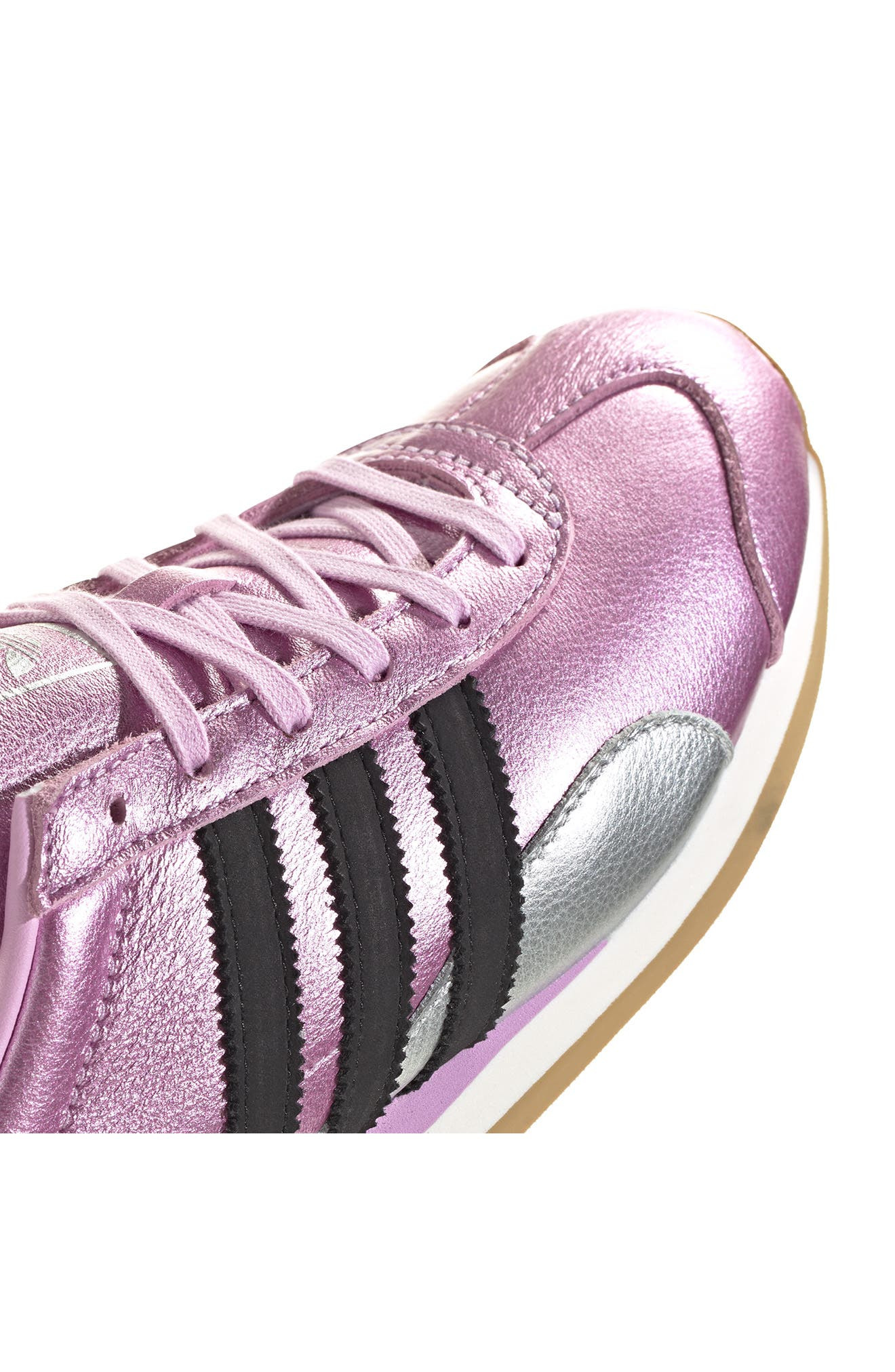 adidas Country Low Top Sneaker in Bliss Lilac/Silver Met/Black at Nordstrom - 7