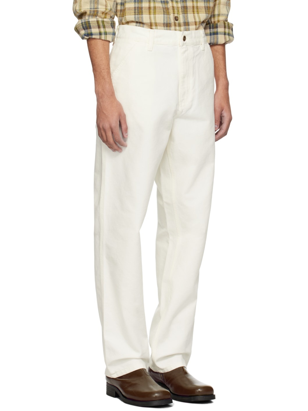 White Simple Trousers - 2