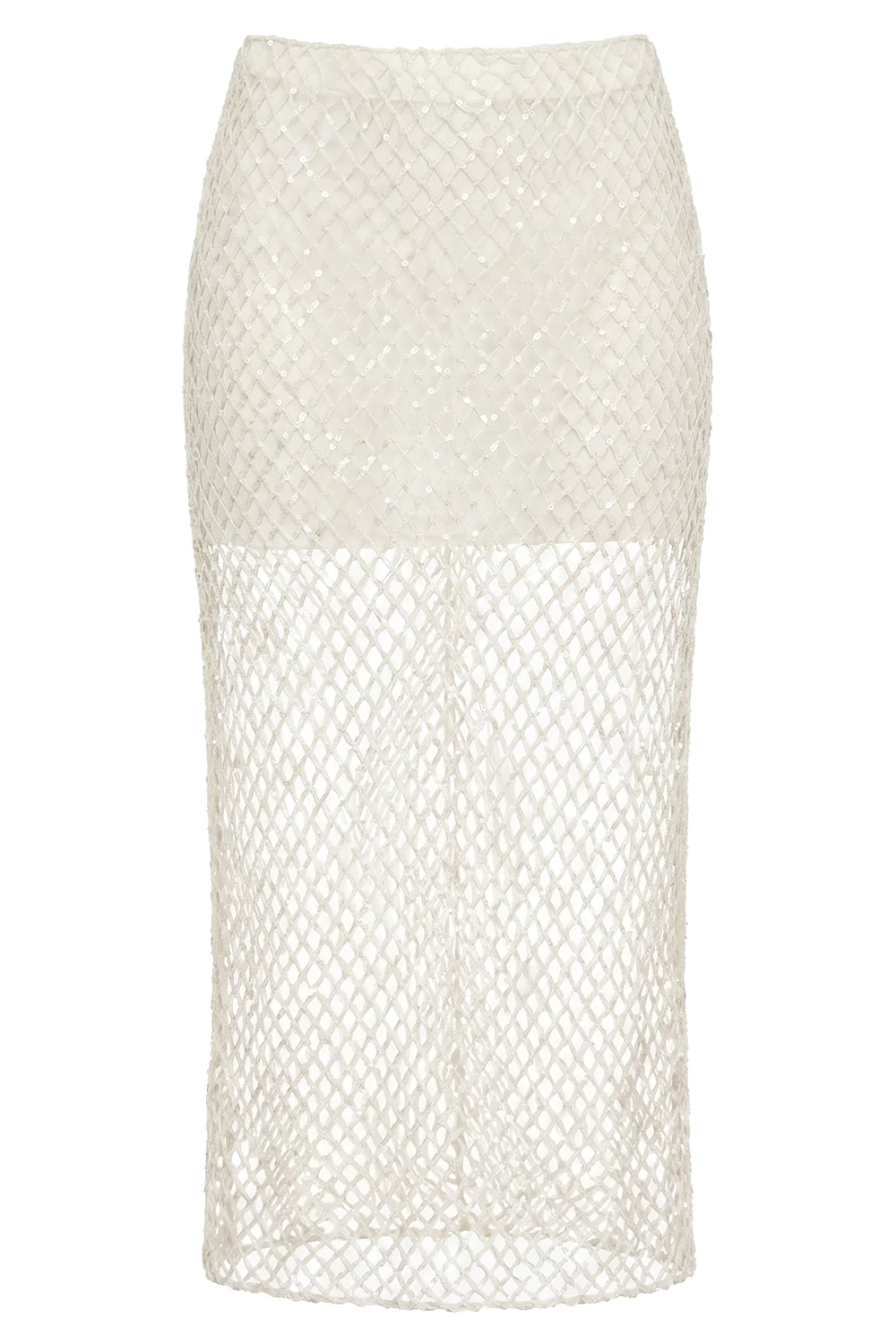 Sylkie Midi Skirt - Ivory - 1