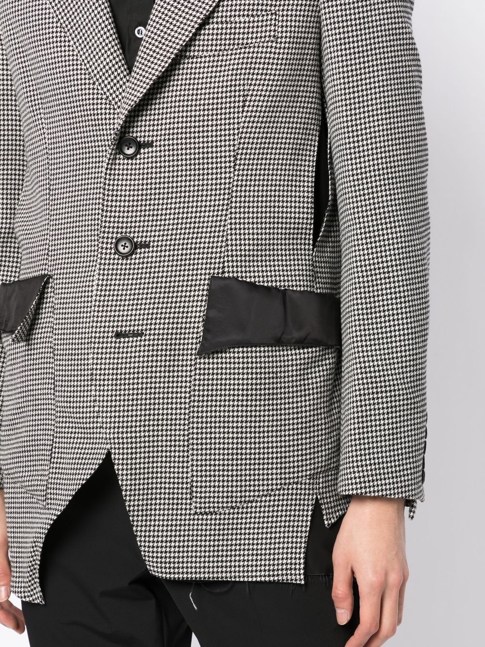 houndstooth layered blazer - 5