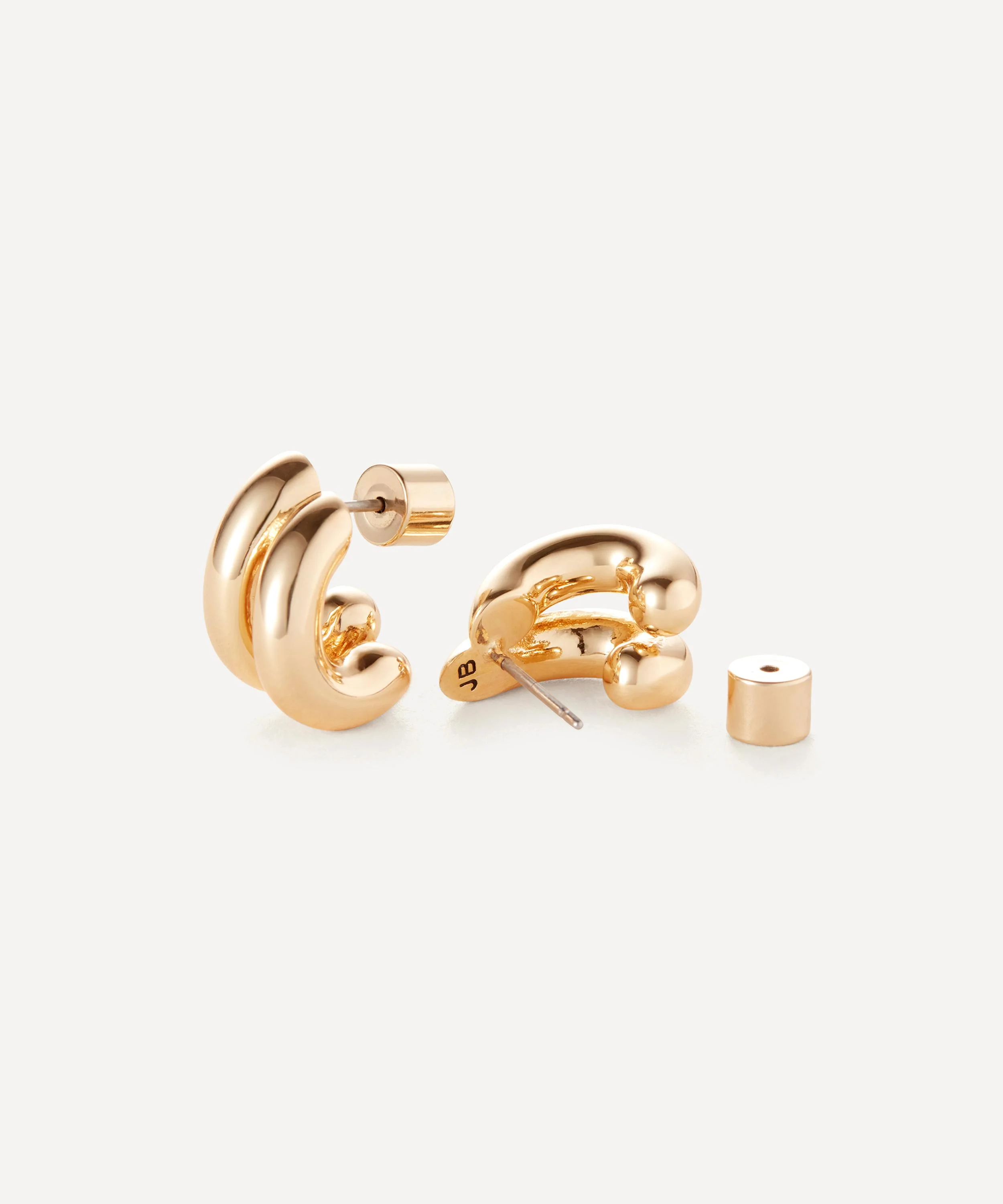 14ct Gold-Plated Mini Florence Hoop Earrings - 1