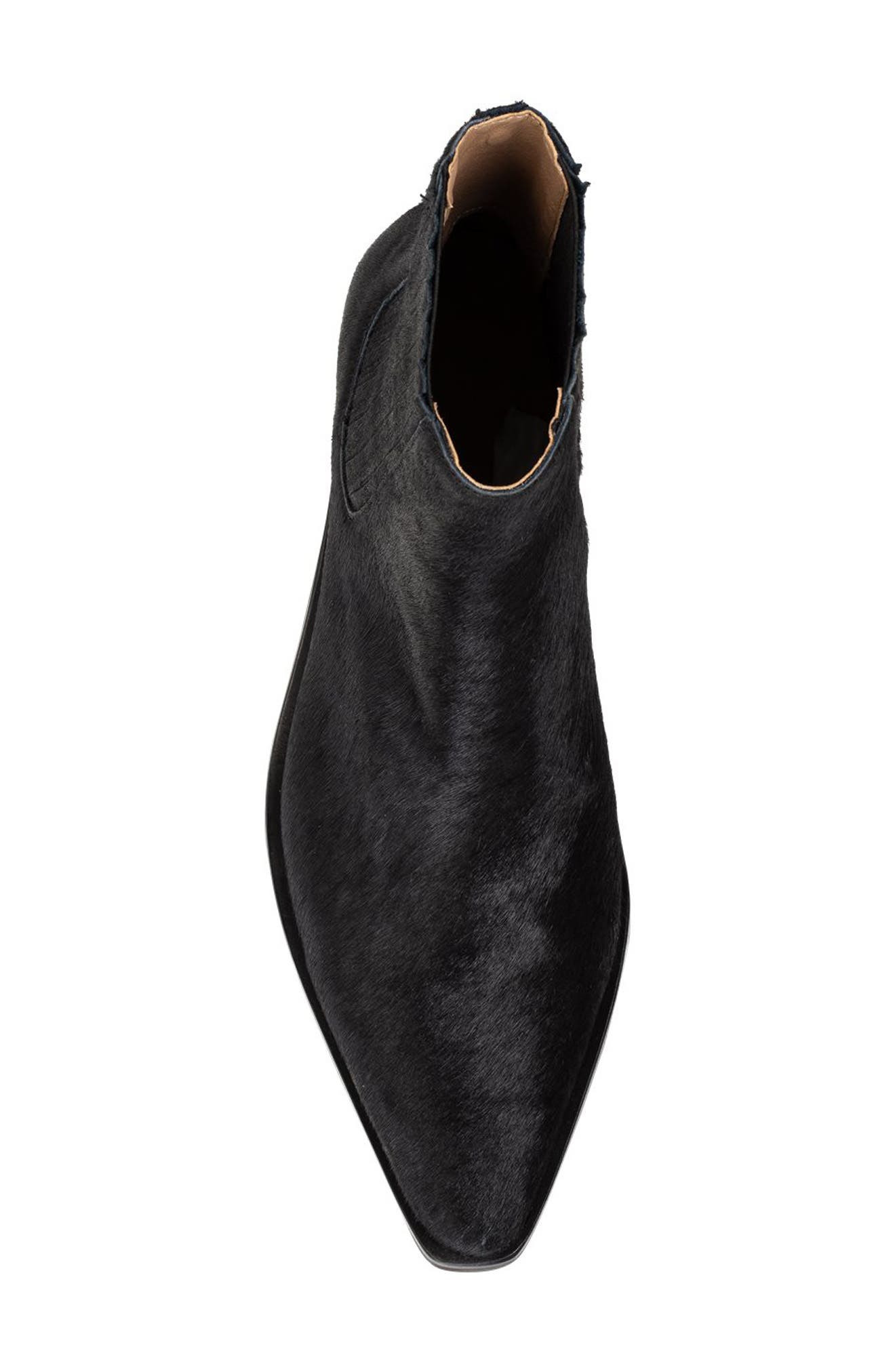 BOSS Genuine Calf Hair Chelsea Boot in Black at Nordstrom - 2