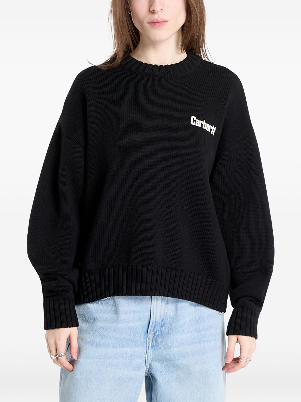 logo-detail heart-print sweater - 3