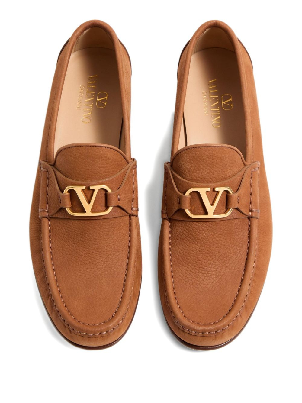 VLogo suede loafers - 4