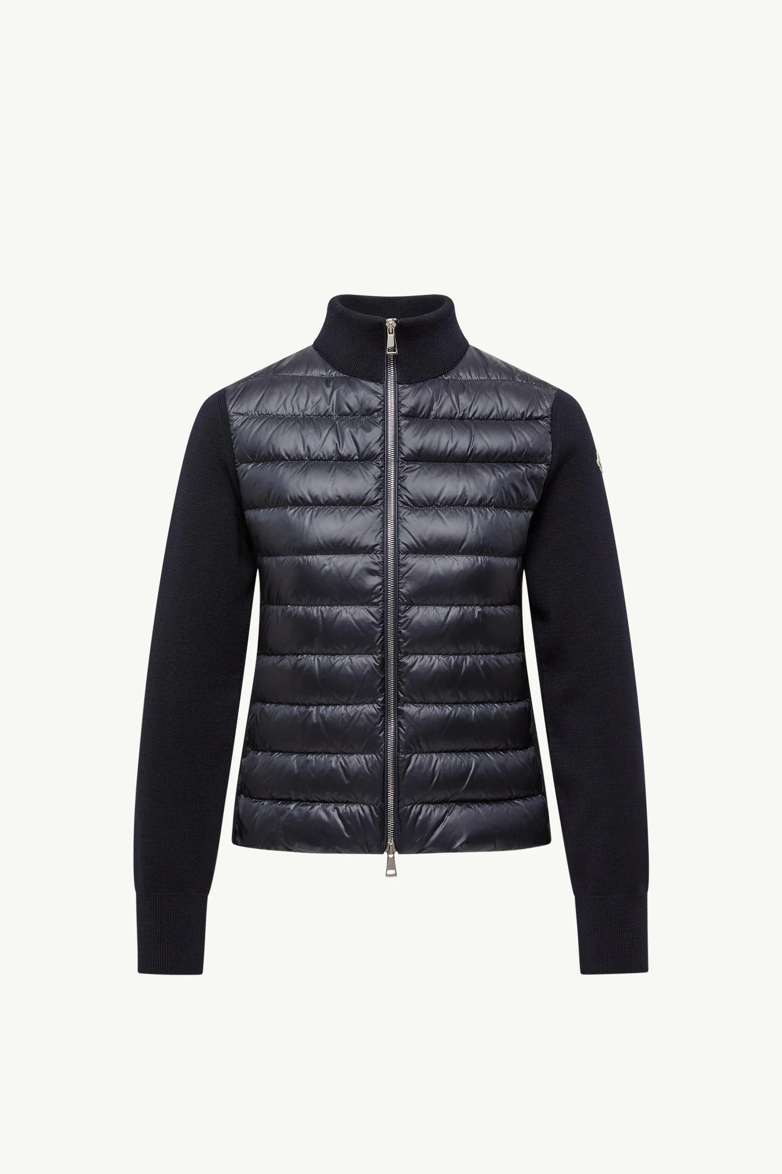 Padded Wool Zip-Up Cardigan - 1