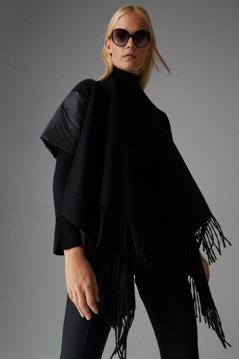Nica Poncho jacket in Black 5