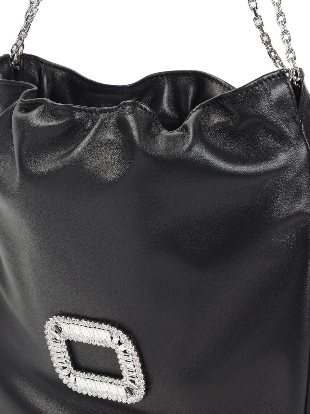 Pilgrim ruched leather mini bag - 3