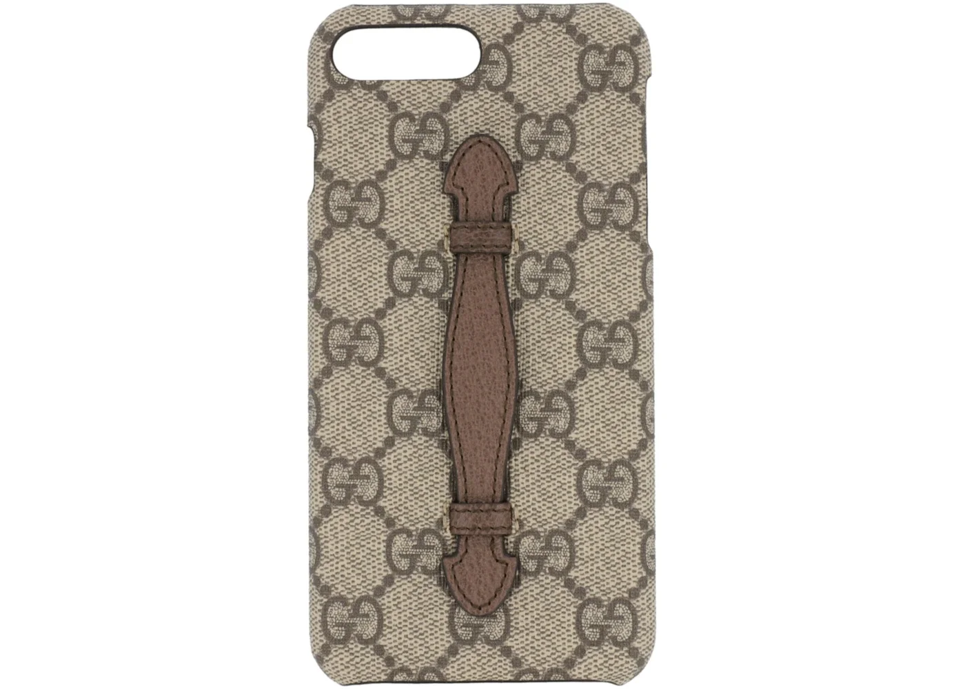 Gucci GG Supreme Selleria iPhone 8 Plus Case Beige Ebony New Maple - 1