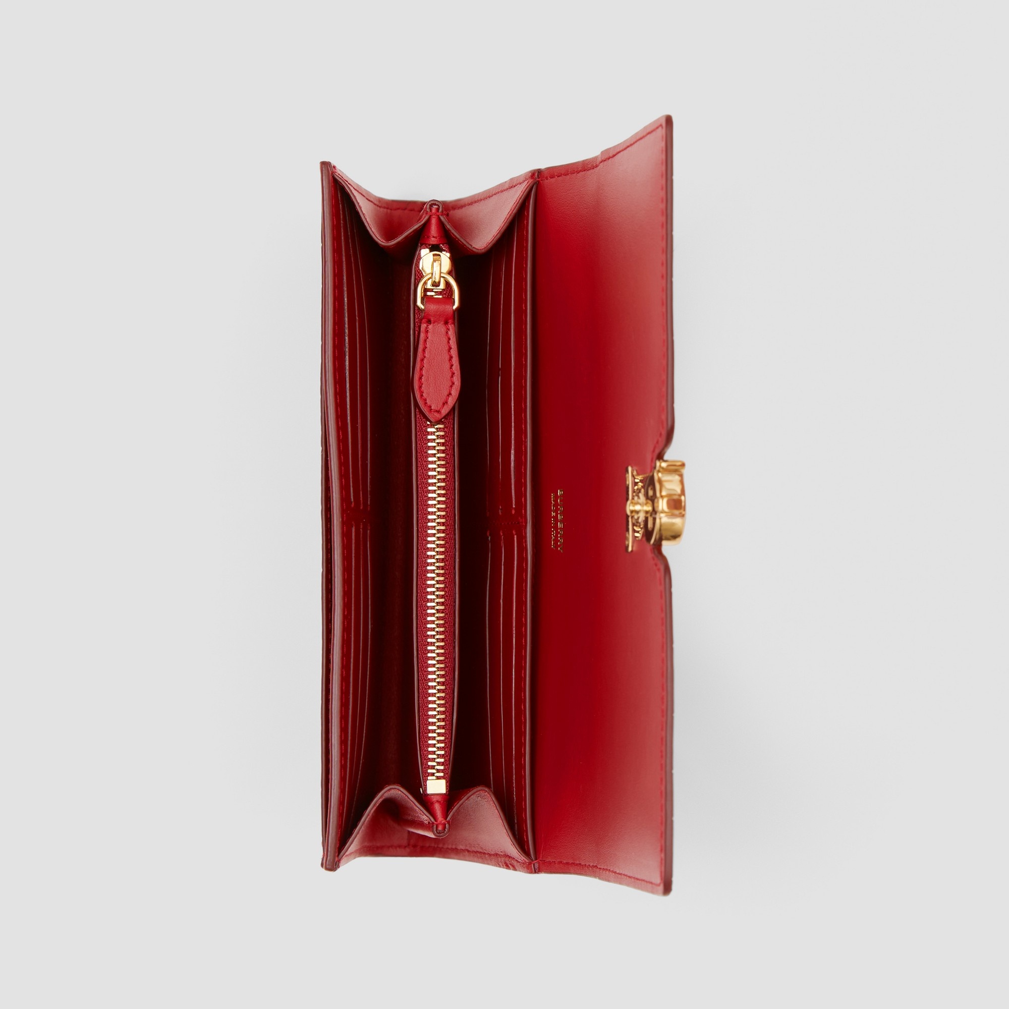 Embossed Leather TB Continental Wallet - 3