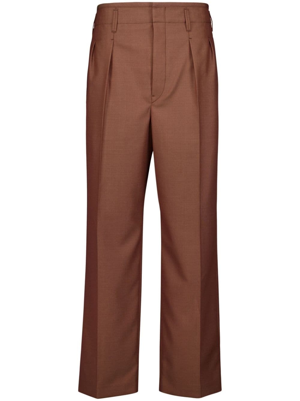 pleat-detailing tailored trousers - 1