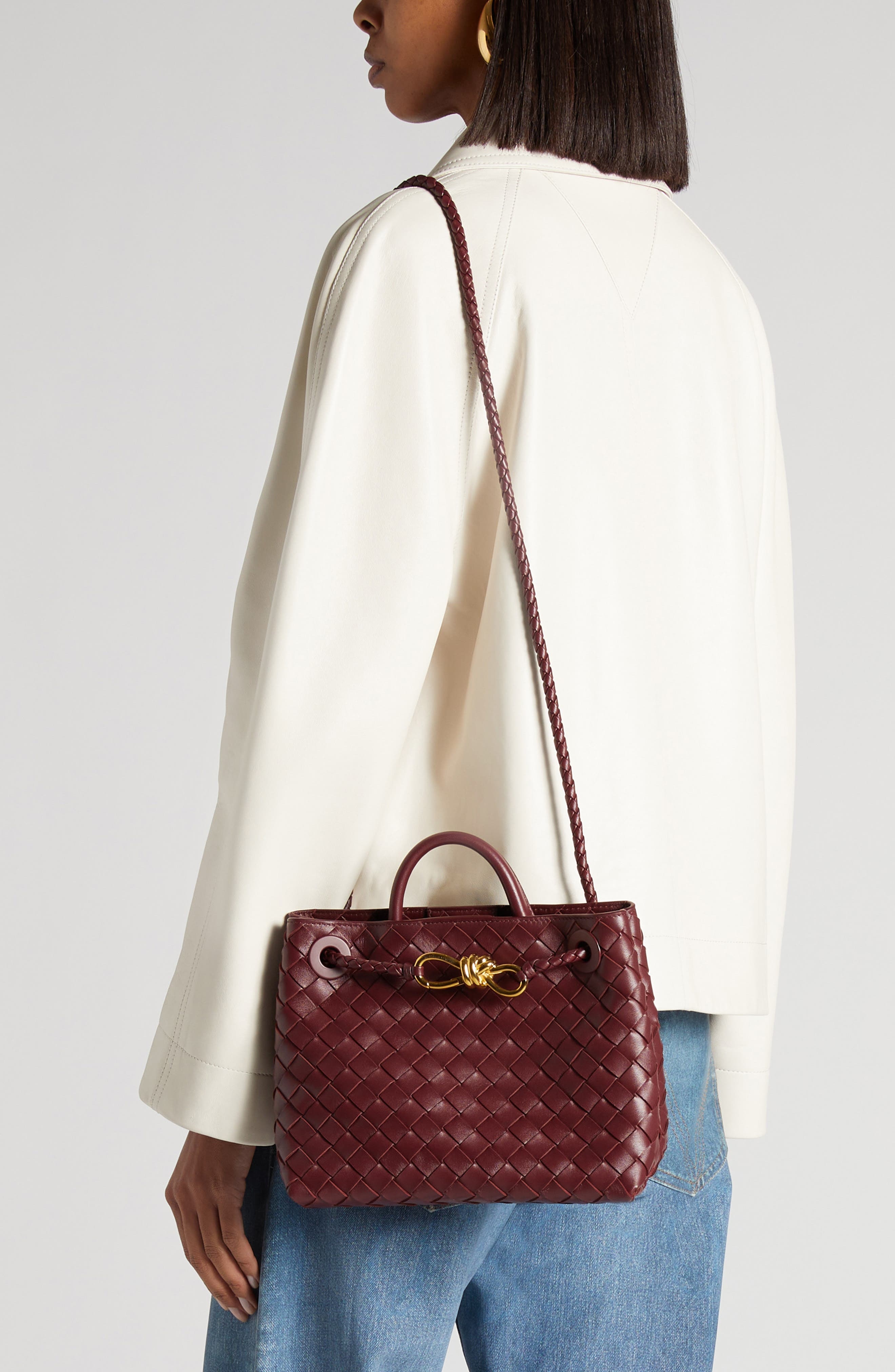 Bottega Veneta Small Andiamo Intrecciato Shoulder Bag in 2273 Baro-M Brass-Baro at Nordstrom - 3
