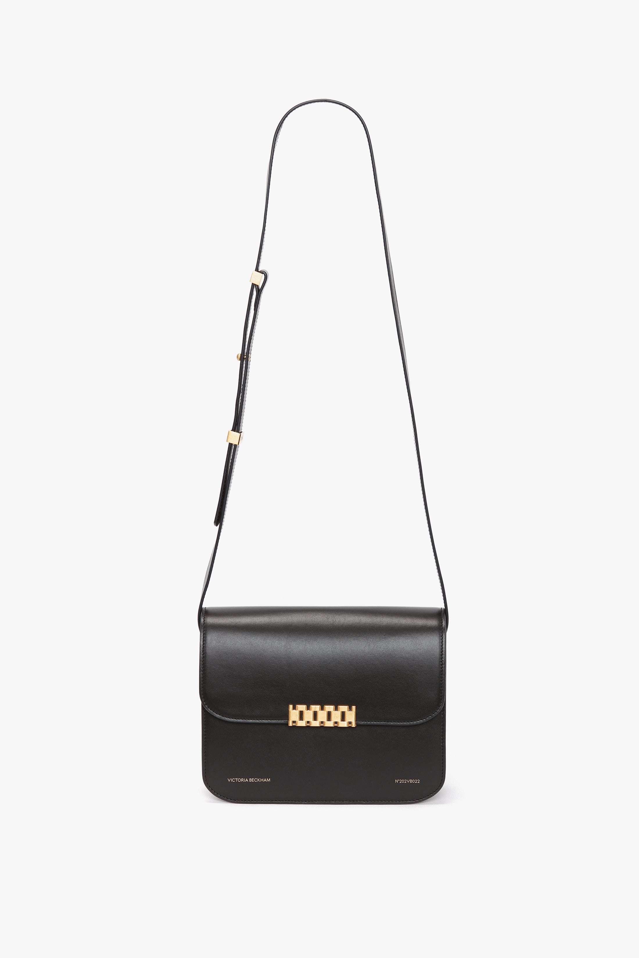 Chain Shoulder Bag In Black Leather - 1
