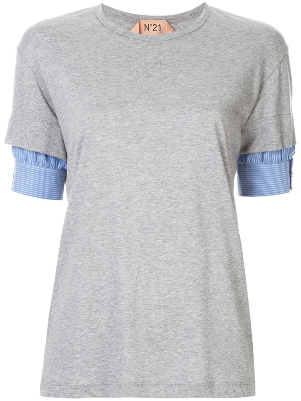 layered sleeve T-shirt - 1