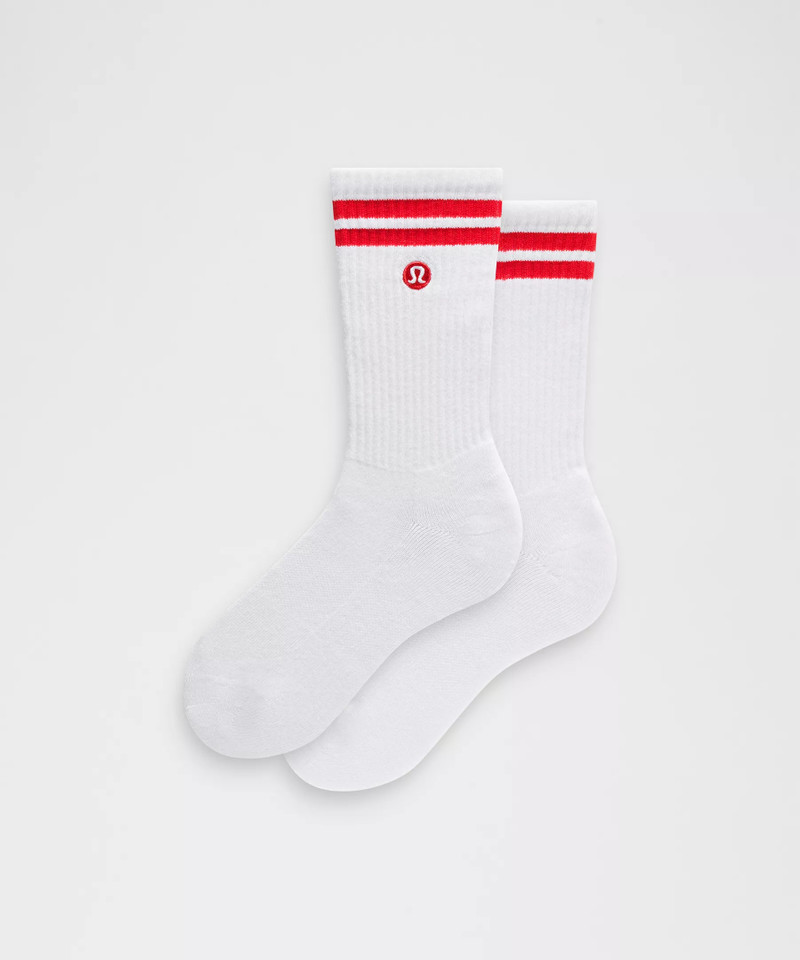 Unisex Daily Essential Crew Socks *Stripe 1