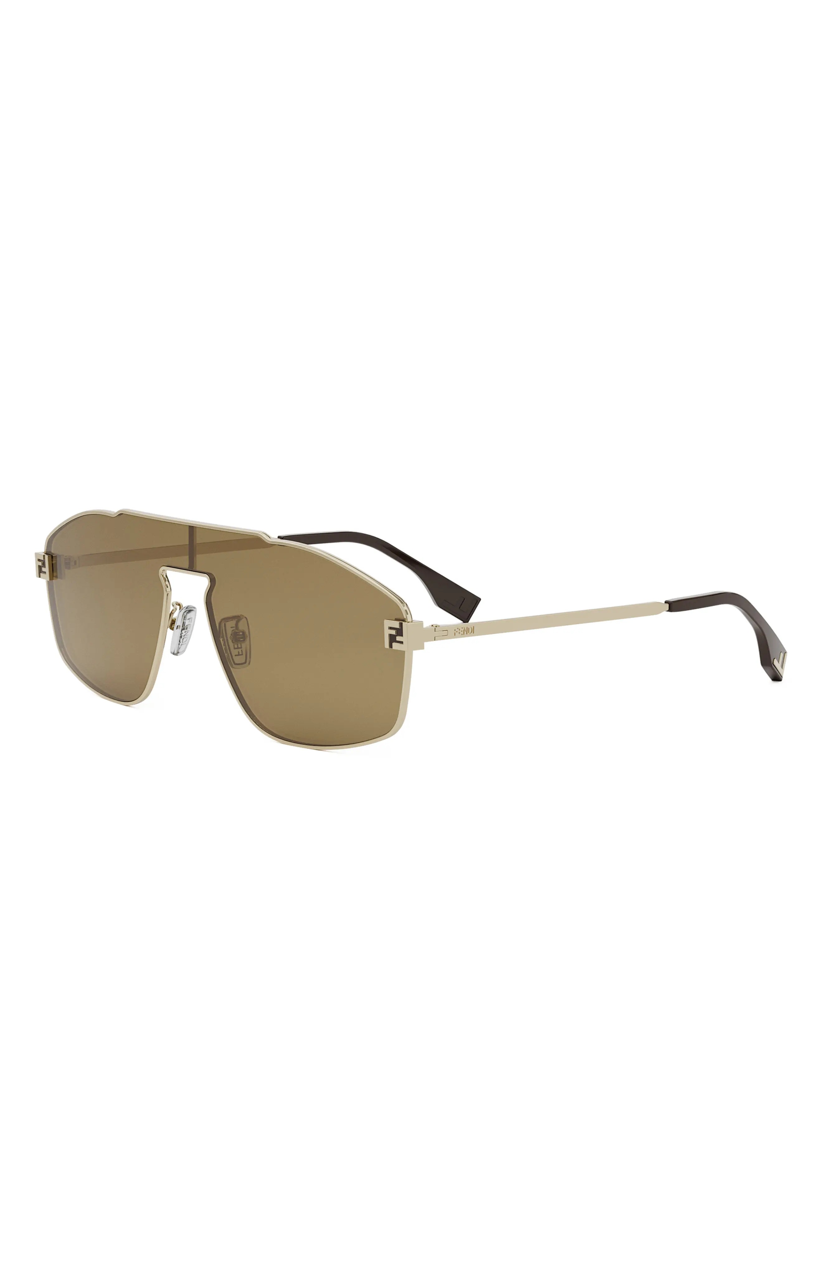 'Fendi Sky Mask Sunglasses in Gold /Brown - 2