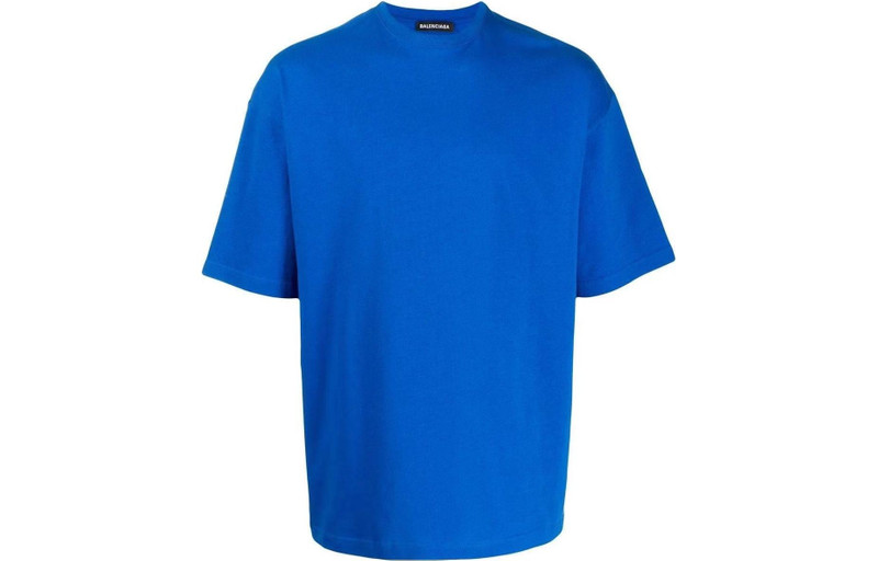 Balenciaga Back Print Logo Cotton T-Shirt 'Blue' 570805THV808077 - 1