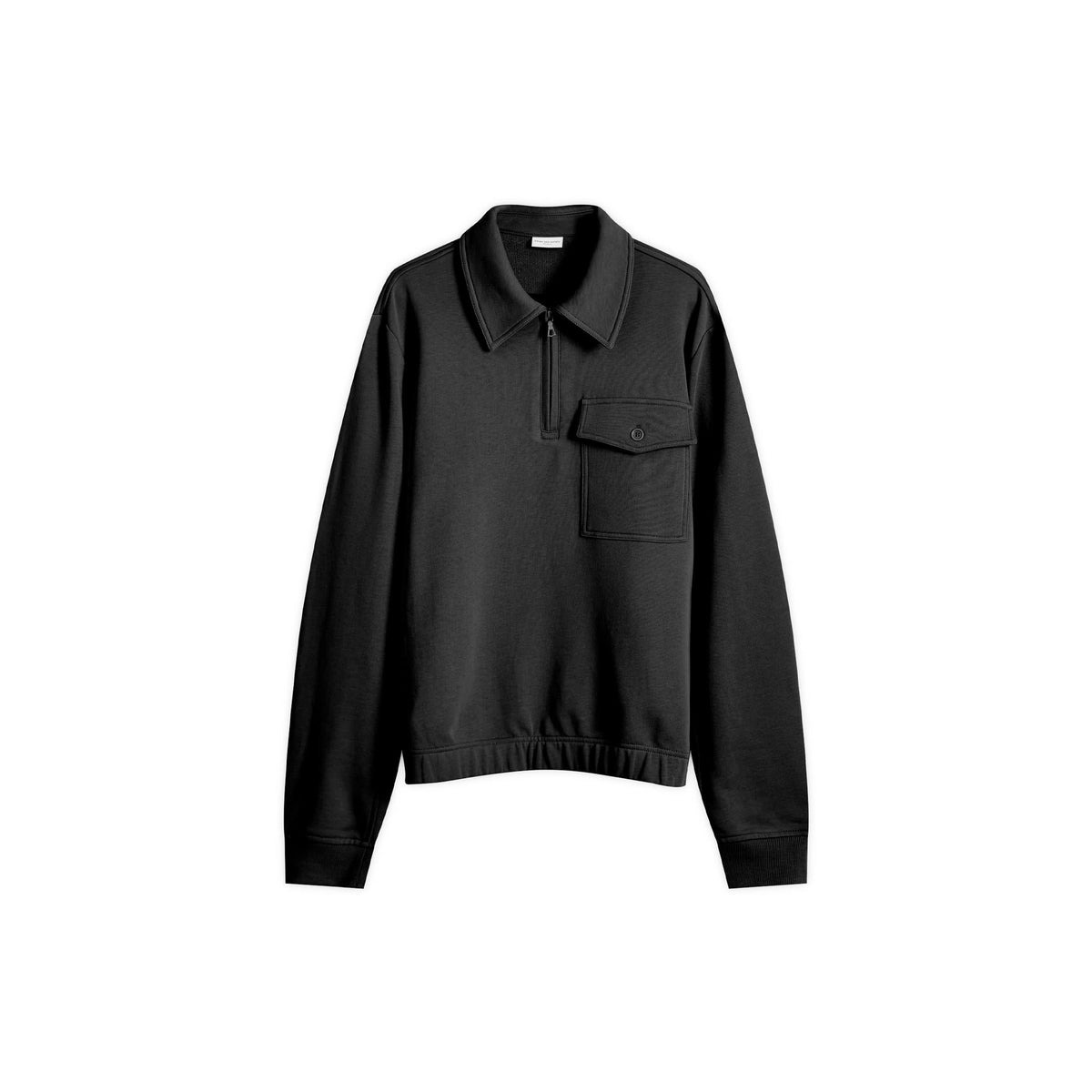 LONG SLEEVE POLO SHIRT (BLACK) - 1