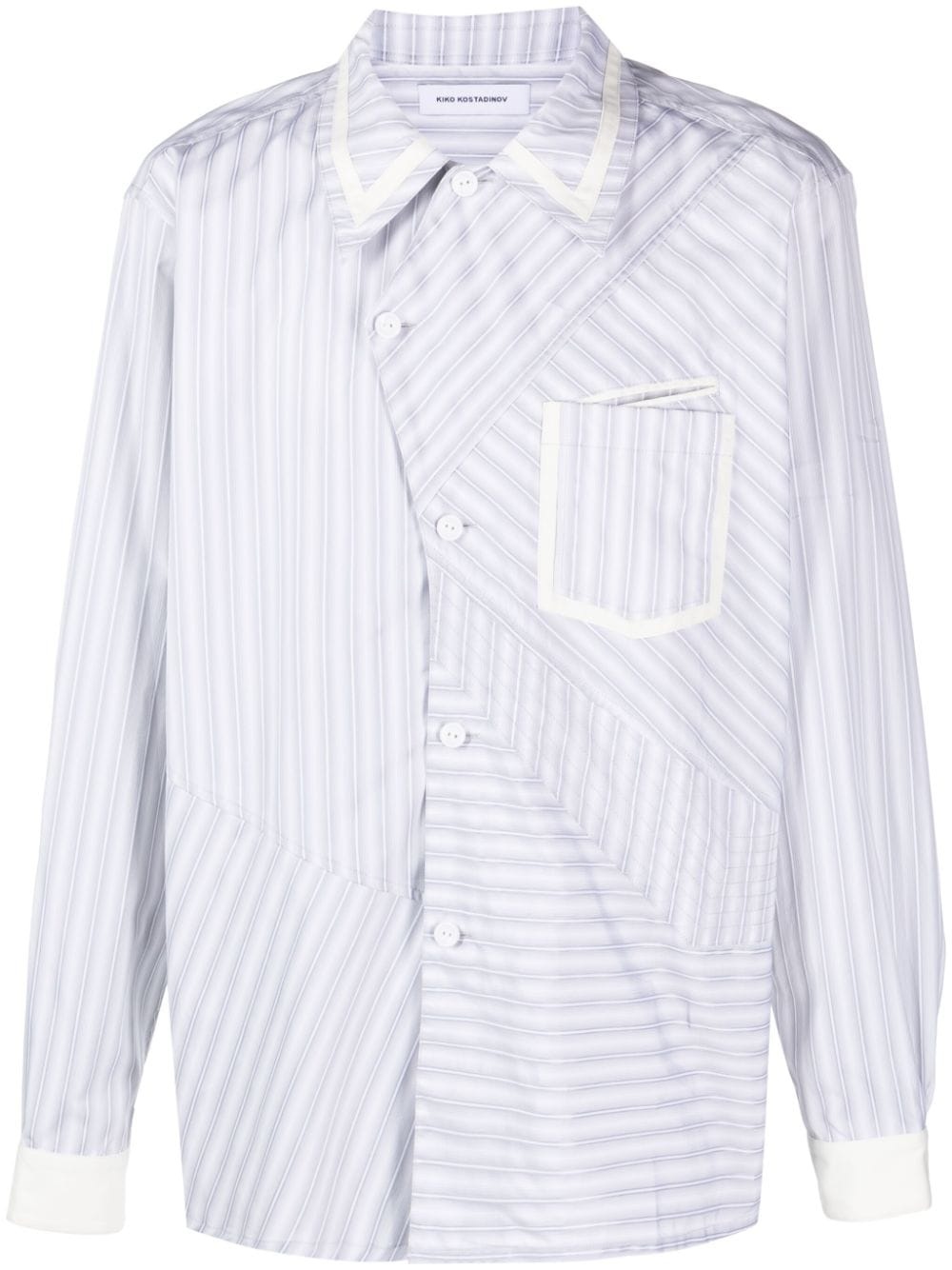 Aspasia striped asymmetric shirt - 1