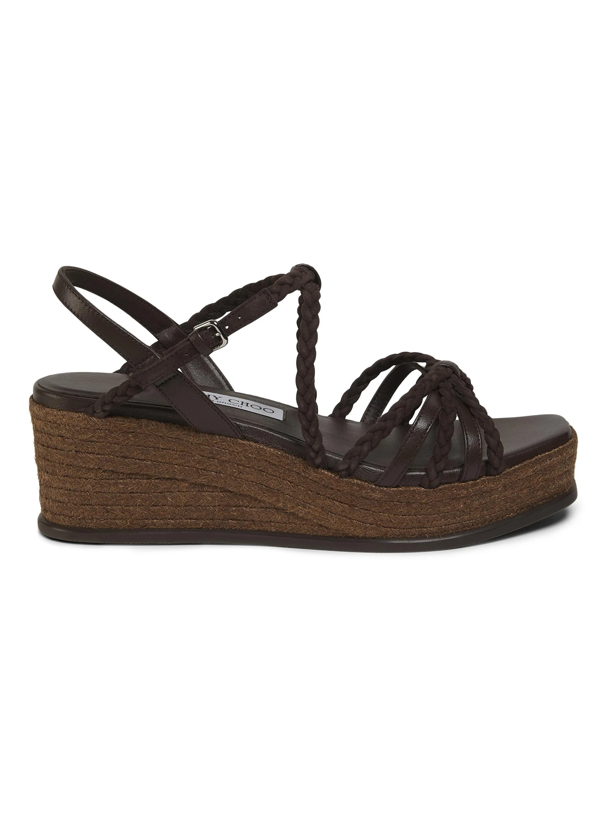 Women's Nyra 60MM Leather-Suede Wedge Sandals - Chocolate Coffee - 1