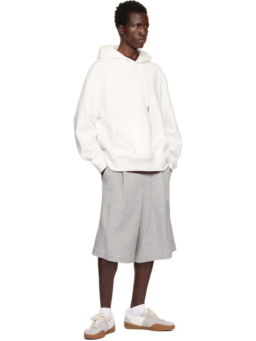 White Metallic Graphic Hoodie - 4