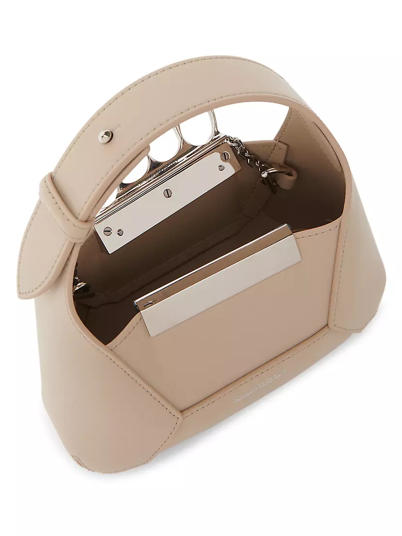 ハンドバッグ ALEXANDER MCQUEEN SAND LEATHER MINI JEWELLED HOBO HANDBAG Alexander McQueen | Jewelled Hobo Mini Handbag | Mini Bags