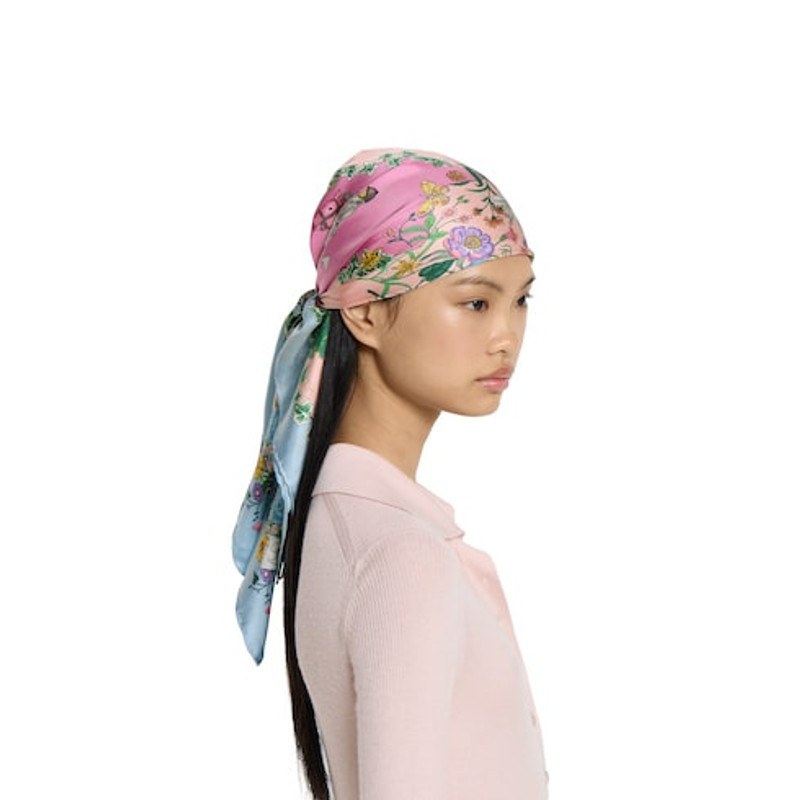 Printed silk twill carré 3