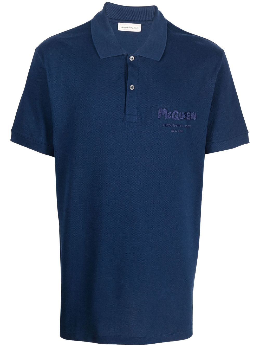 embroidered-logo polo shirt - 1