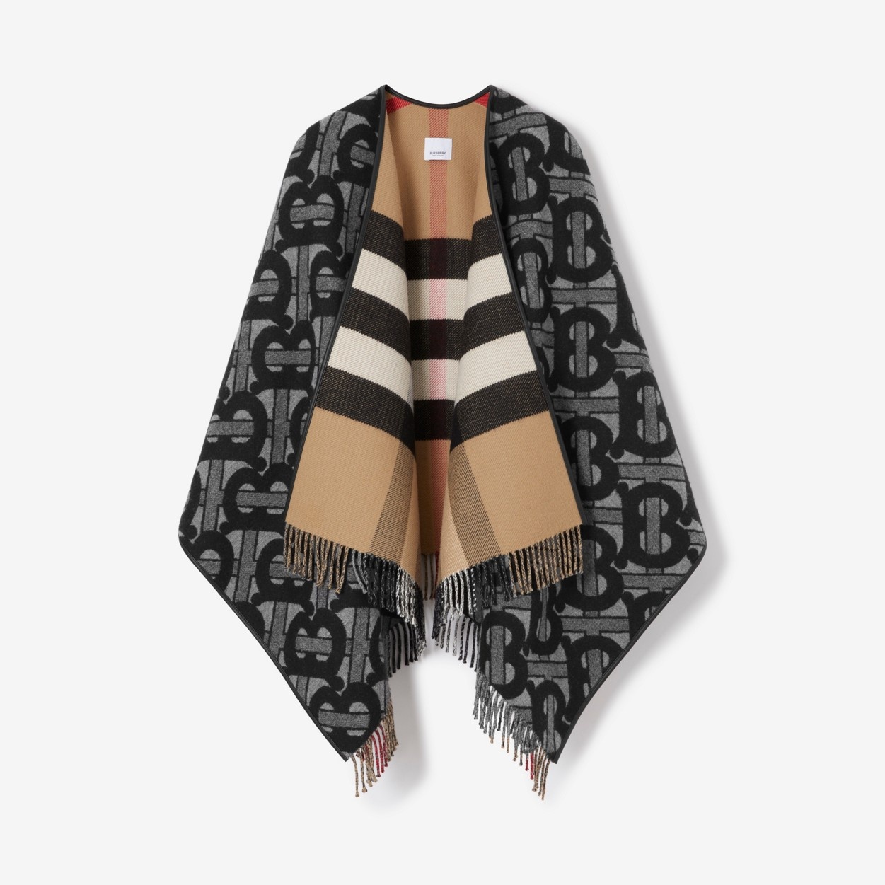 Monogram Wool Cashmere Jacquard Cape - 1