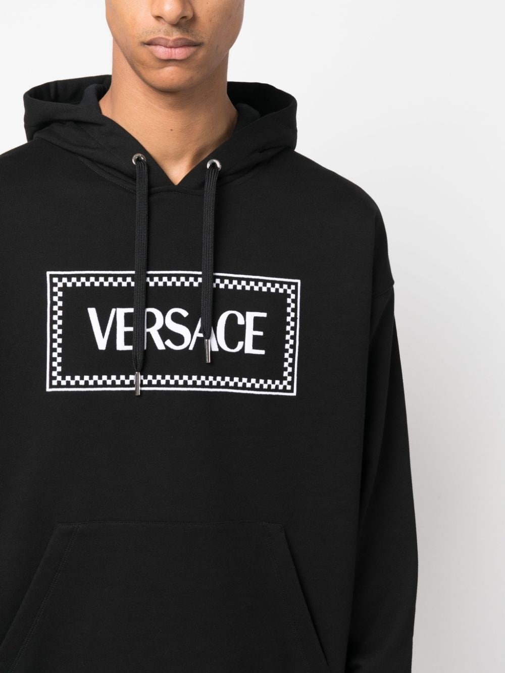 embroidered-90s Vintage logo hoodie - 5