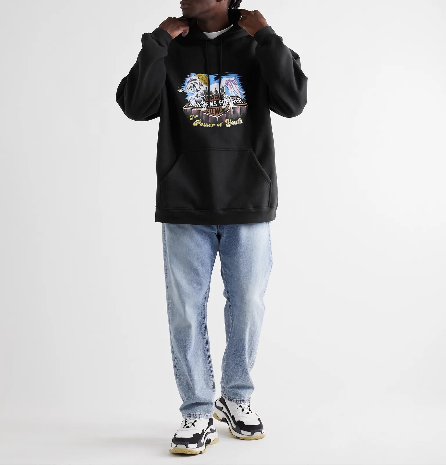 Oversized Printed Fleece-Back Cotton-Blend Jersey Hoodie - 2