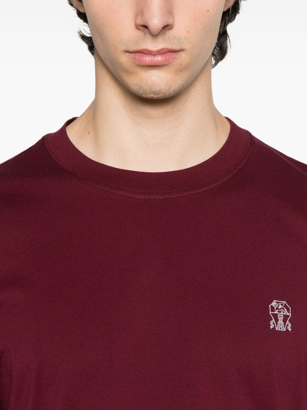 embroidered crew-neck T-shirt - 4