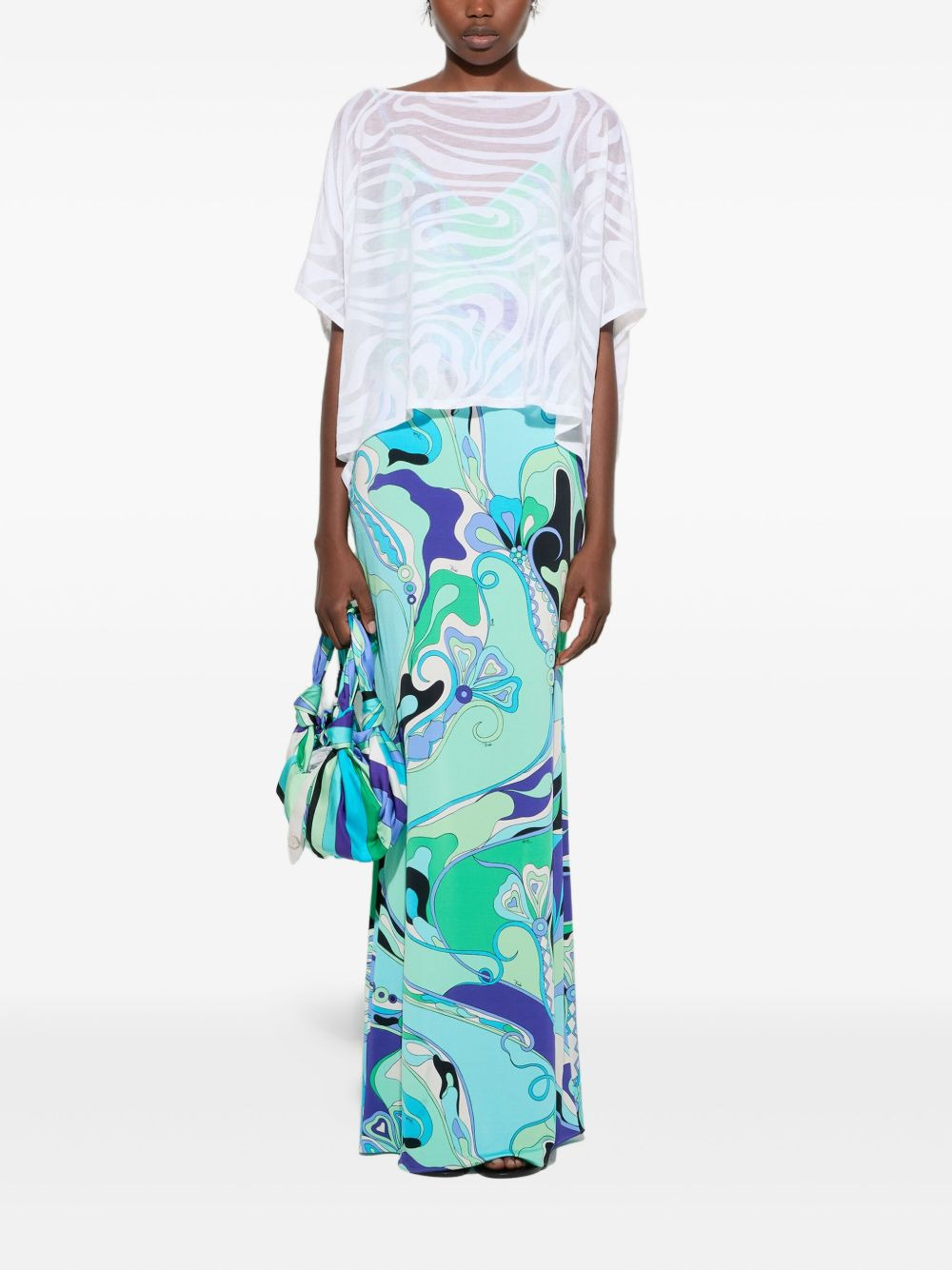 abstract-print jersey dress - 2